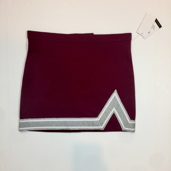CHASSE Blaze Skirt Dark Red Silver and White - Picture 4 of 6